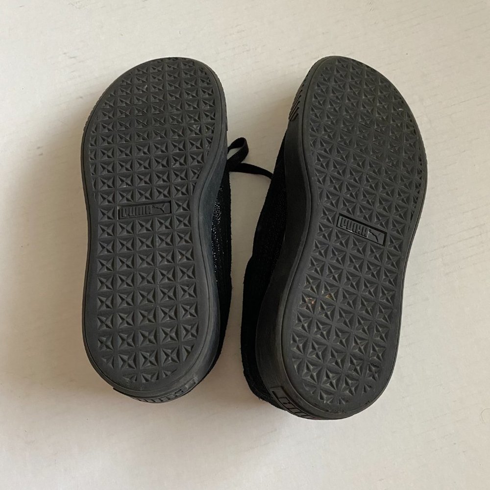 Black Sparkle Platform Puma Sneakers - Picture 6 of 8
